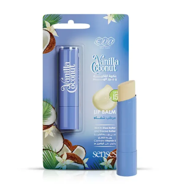 6223001388098 Eva Skin Care Senses Lip Balm Vanilla Coconut 4 Gm