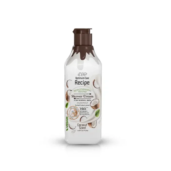 6223001388753 Eva Recipe Replenishing Blend Shower Cream For Normal Skin Coconut Scent 370 Ml