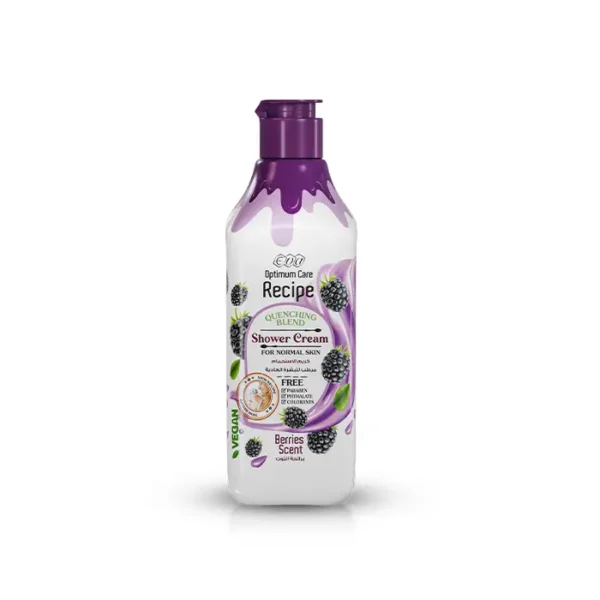 6223001388777 Eva Recipe Quenching Blend Shower Cream For Normal Skin Berries Scent 370 Ml