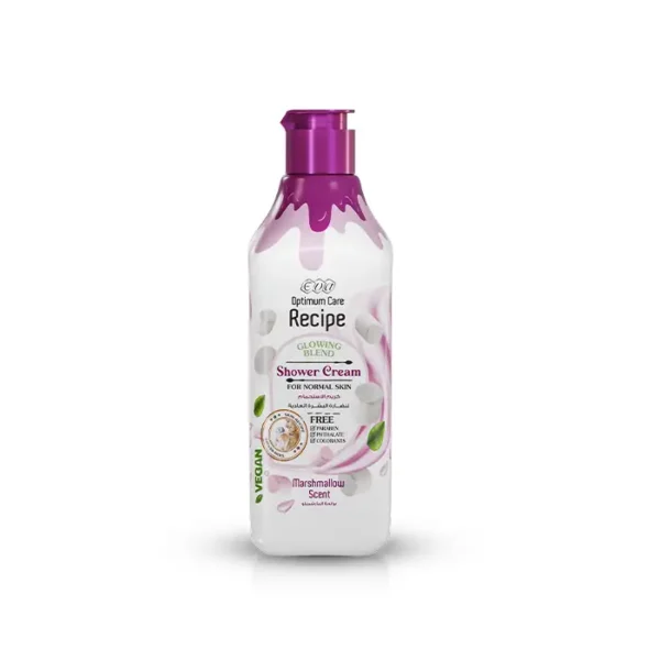 6223001388784 Eva Recipe Glowing Blend Shower Cream For Normal Skin Marshmallow Scent 370 Ml